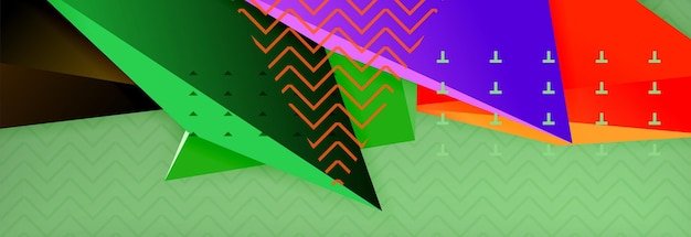 Fondo abstracto colorido composición triangular mínima abstracta