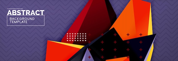 Fondo abstracto colorido composición triangular mínima abstracta