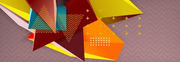 Fondo abstracto colorido composición triangular mínima abstracta