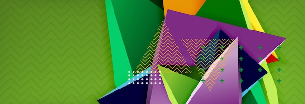 Fondo abstracto colorido composición triangular mínima abstracta