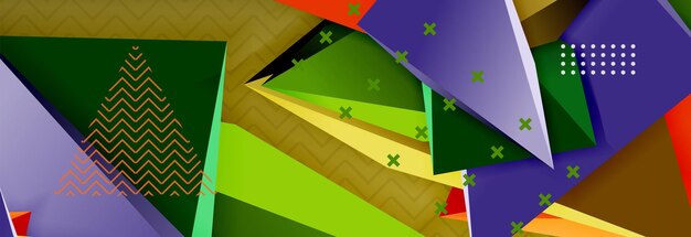 Fondo abstracto colorido composición triangular mínima abstracta