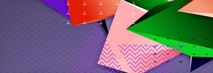 Vector fondo abstracto colorido composición triangular mínima abstracta