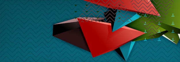 Fondo abstracto colorido composición triangular mínima abstracta