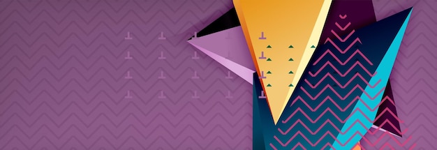 Fondo abstracto colorido composición triangular mínima abstracta