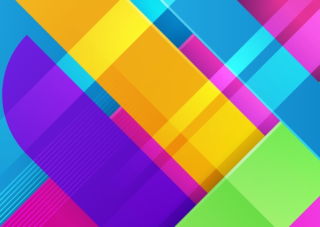 Fondo abstracto colorido Cubiertas abstractas modernas diseño de cubiertas mínimas Ilustración de vector de fondo geométrico colorido