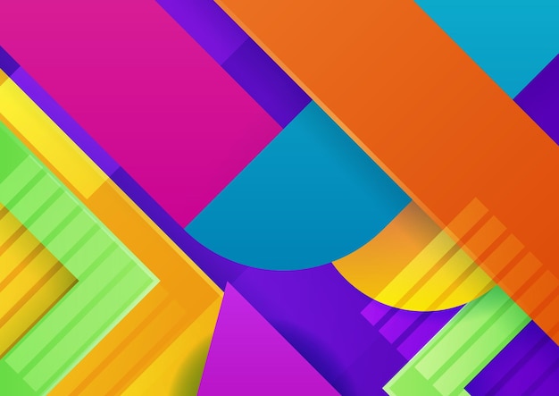 Vector fondo abstracto colorido cubiertas abstractas modernas diseño de cubiertas mínimas ilustración de vector de fondo geométrico colorido