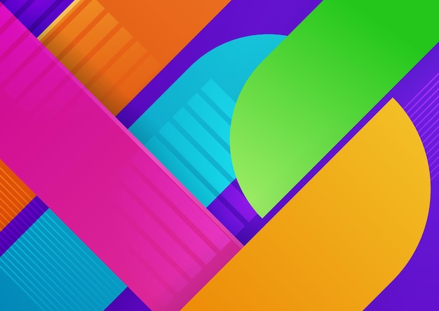 Fondo abstracto colorido Cubiertas abstractas modernas diseño de cubiertas mínimas Ilustración de vector de fondo geométrico colorido
