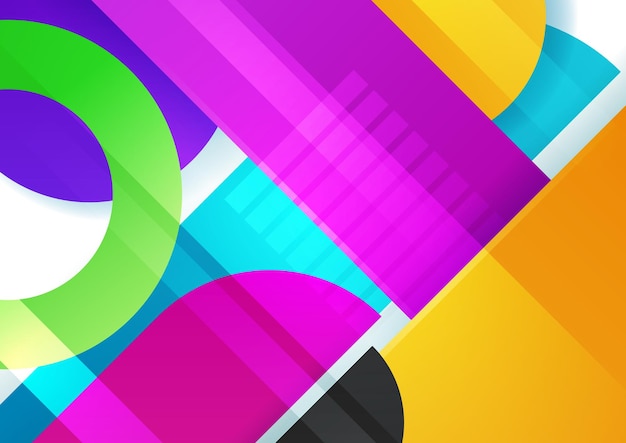 Fondo abstracto colorido Cubiertas abstractas modernas diseño de cubiertas mínimas Ilustración de vector de fondo geométrico colorido