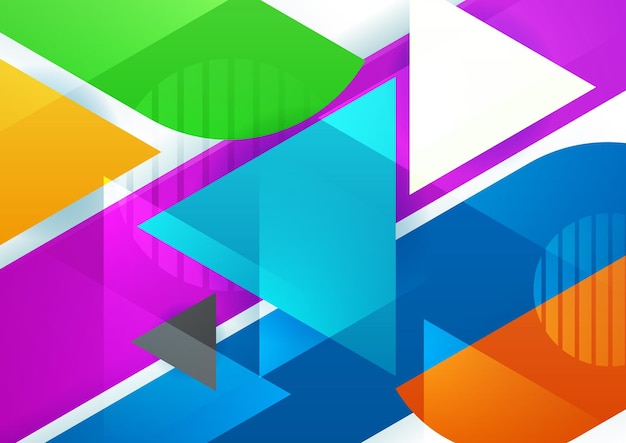 Fondo abstracto colorido Cubiertas abstractas modernas diseño de cubiertas mínimas Ilustración de vector de fondo geométrico colorido