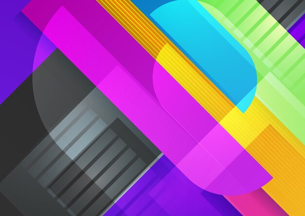Fondo abstracto colorido Cubiertas abstractas modernas diseño de cubiertas mínimas Ilustración de vector de fondo geométrico colorido