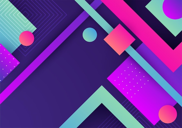 Fondo abstracto colorido Cubiertas abstractas modernas diseño de cubiertas mínimas Ilustración de vector de fondo geométrico colorido