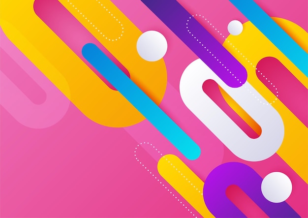 Fondo abstracto colorido Cubiertas abstractas modernas diseño de cubiertas mínimas Ilustración de vector de fondo geométrico colorido