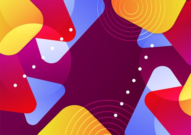 Fondo abstracto colorido Cubiertas abstractas modernas diseño de cubiertas mínimas Ilustración de vector de fondo geométrico colorido