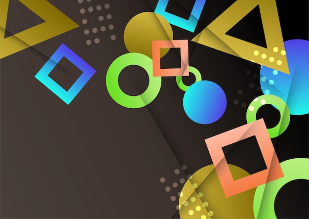 Fondo abstracto colorido Cubiertas abstractas modernas diseño de cubiertas mínimas Ilustración de vector de fondo geométrico colorido