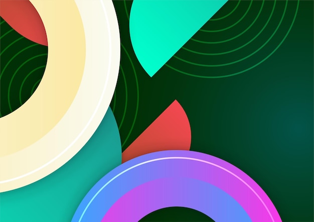 Fondo abstracto colorido Cubiertas abstractas modernas diseño de cubiertas mínimas Ilustración de vector de fondo geométrico colorido