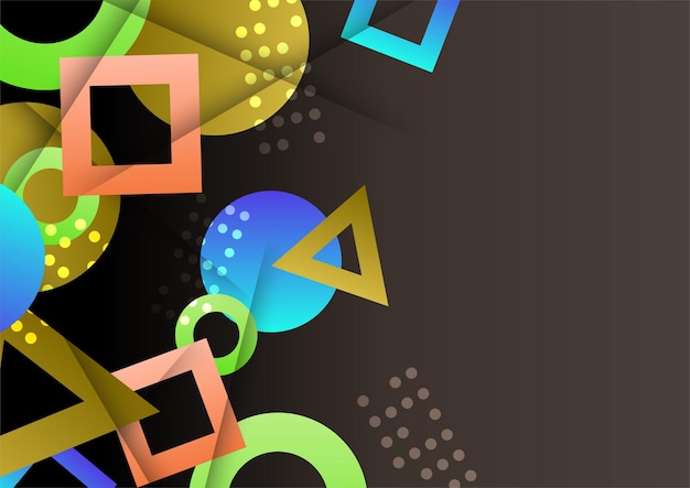 Fondo abstracto colorido Cubiertas abstractas modernas diseño de cubiertas mínimas Ilustración de vector de fondo geométrico colorido