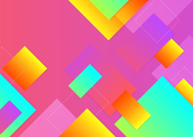 Fondo abstracto colorido con figuras geométricas