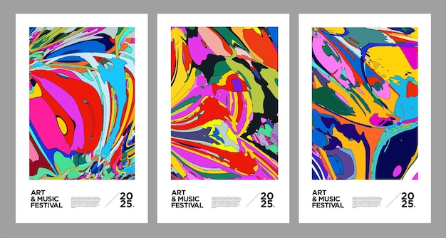 Fondo abstracto colorido forma fluida psicodélica Arte y Música Festival de Año Nuevo