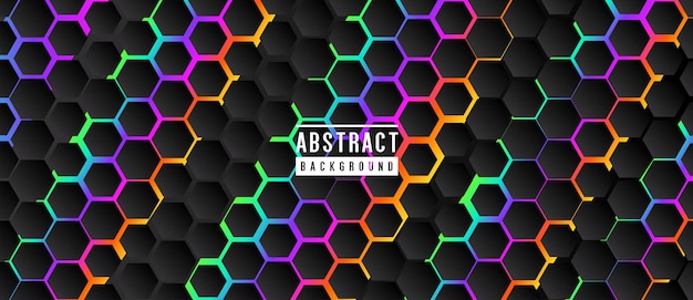 Fondo abstracto colorido forma hexagonal