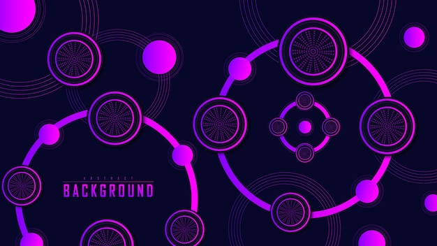 Fondo abstracto colorido con líneas y formas redondas Best Premium Vector