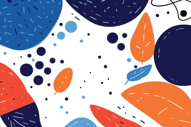 Fondo abstracto colorido con líneas onduladas y manchas Ilustración vectorial