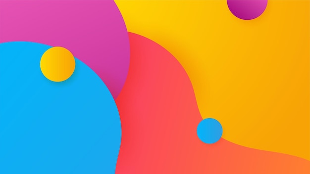 Fondo abstracto colorido moderno con líneas y ondas de formas geométricas