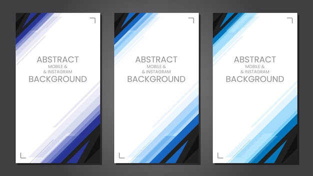 Fondo abstracto colorido para móvil e Instagram Stories Set EPS Vector