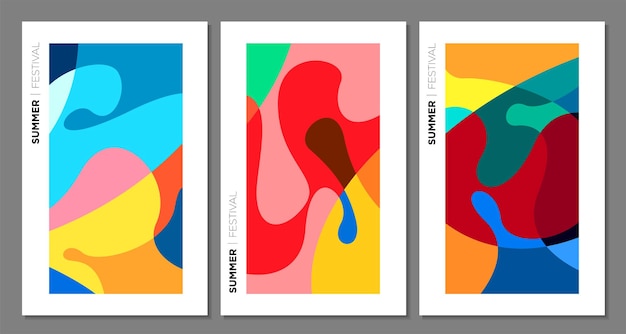 Fondo abstracto colorido vectorial para el festival de verano 2023