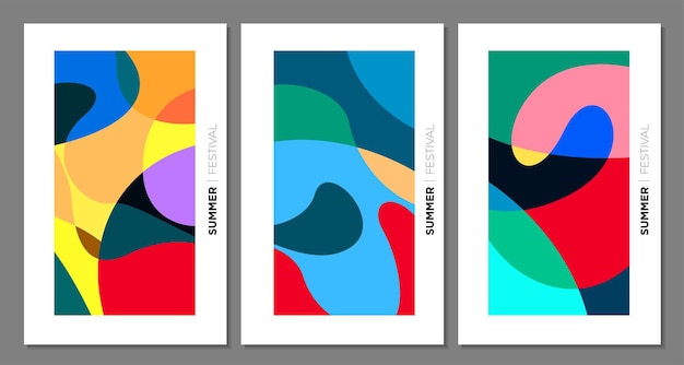 Fondo abstracto colorido vectorial para el festival de verano 2023