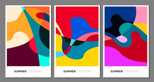 Fondo abstracto colorido vectorial para el festival de verano 2023