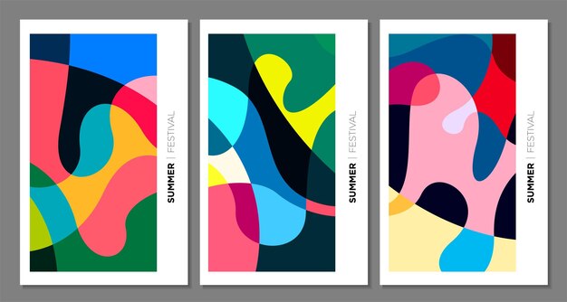 Fondo abstracto colorido vectorial para el festival de verano 2023