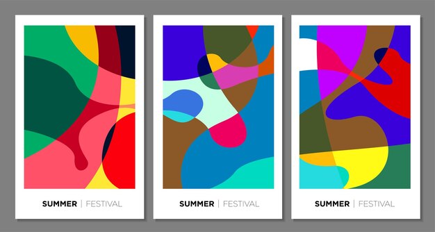 Fondo abstracto colorido vectorial para el festival de verano 2023