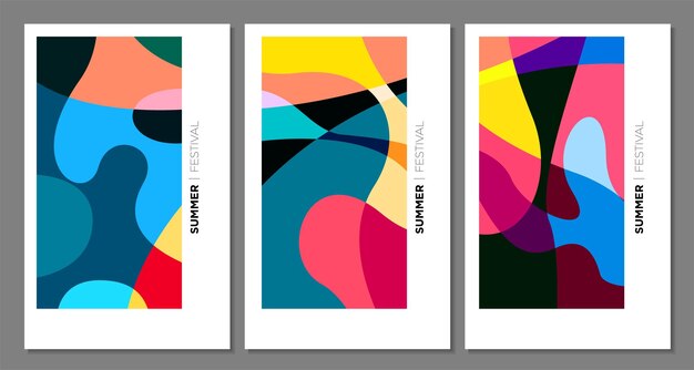 Fondo abstracto colorido vectorial para el festival de verano 2023