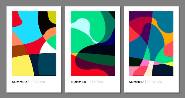 Fondo abstracto colorido vectorial para el festival de verano 2023