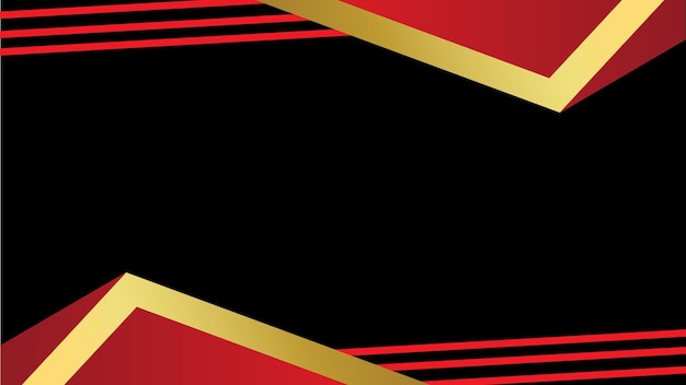 Fondo abstracto con una combinación de rojo negro y oro para que se vea elegante y lujoso
