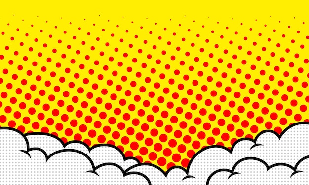 Fondo abstracto cómico con nube