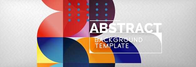 Fondo abstracto composición geométrica círculos dinámicos y formas redondas plantilla de diseño