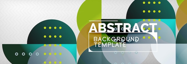Fondo abstracto composición geométrica círculos dinámicos y formas redondas plantilla de diseño
