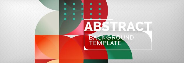 Fondo abstracto composición geométrica círculos dinámicos y formas redondas plantilla de diseño