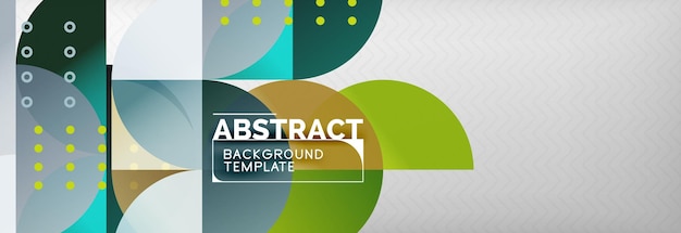 Fondo abstracto composición geométrica círculos dinámicos y formas redondas plantilla de diseño