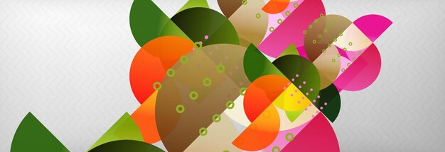 Fondo abstracto composición geométrica círculos dinámicos y formas redondas plantilla de diseño