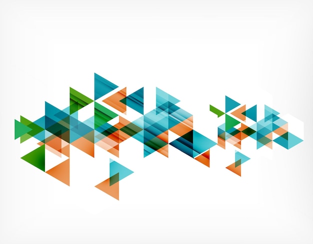 Fondo abstracto de composición de patrón de triángulo con copyspace
