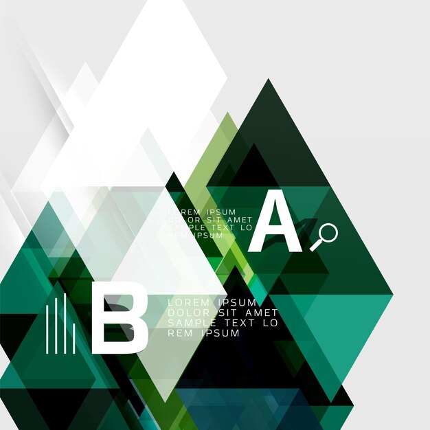 Fondo abstracto de composición de triángulo vectorial
