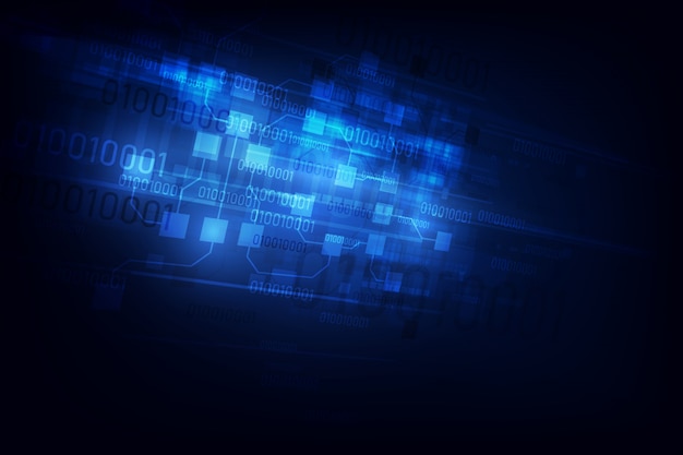 Fondo abstracto del concepto de blockchain de redes de circuito