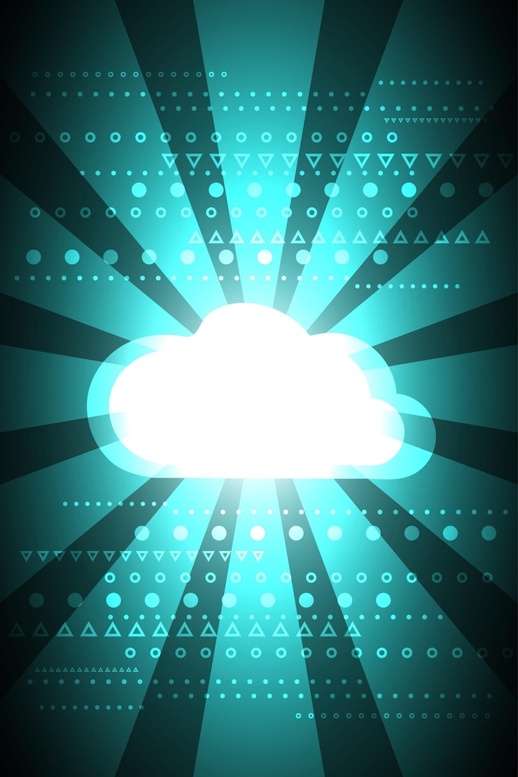 Vector fondo abstracto del concepto de tecnología de computación en la nube ilustración vectorial