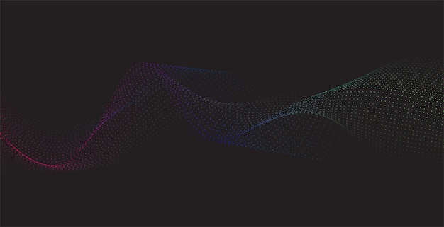Fondo abstracto con el concepto de tecnología digital de partículas que fluyen.