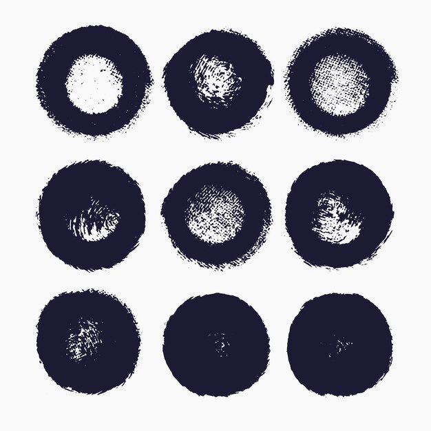 Fondo abstracto Conjunto de trazos de tinta de vector