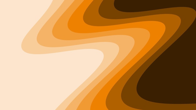 Fondo abstracto cortado en papel de onda naranja