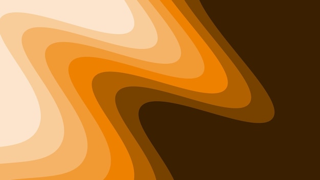 Fondo abstracto cortado en papel de onda naranja