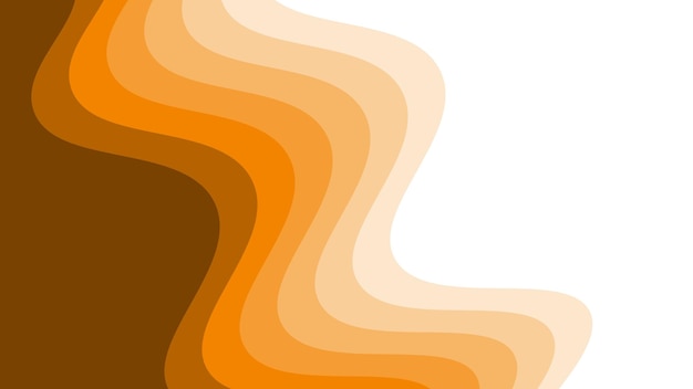 Fondo abstracto cortado en papel de onda naranja
